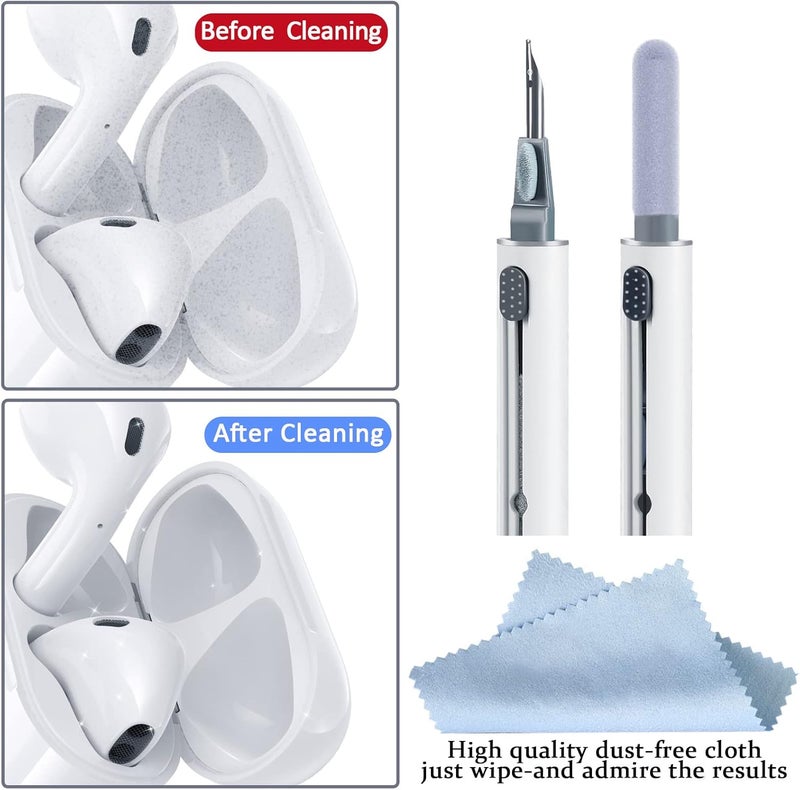 VUBOJO Airpod Cleaner Kit, Earbud Cleaning Kitfor Airpods Pro 1 2 3,Multi-FunctionCleaning Pen with Soft Brush FlockingSponge, Suitable for BluetoothHeadset, Charging Box, Mobile Phone,Earbud (1Pcs) - Image 4